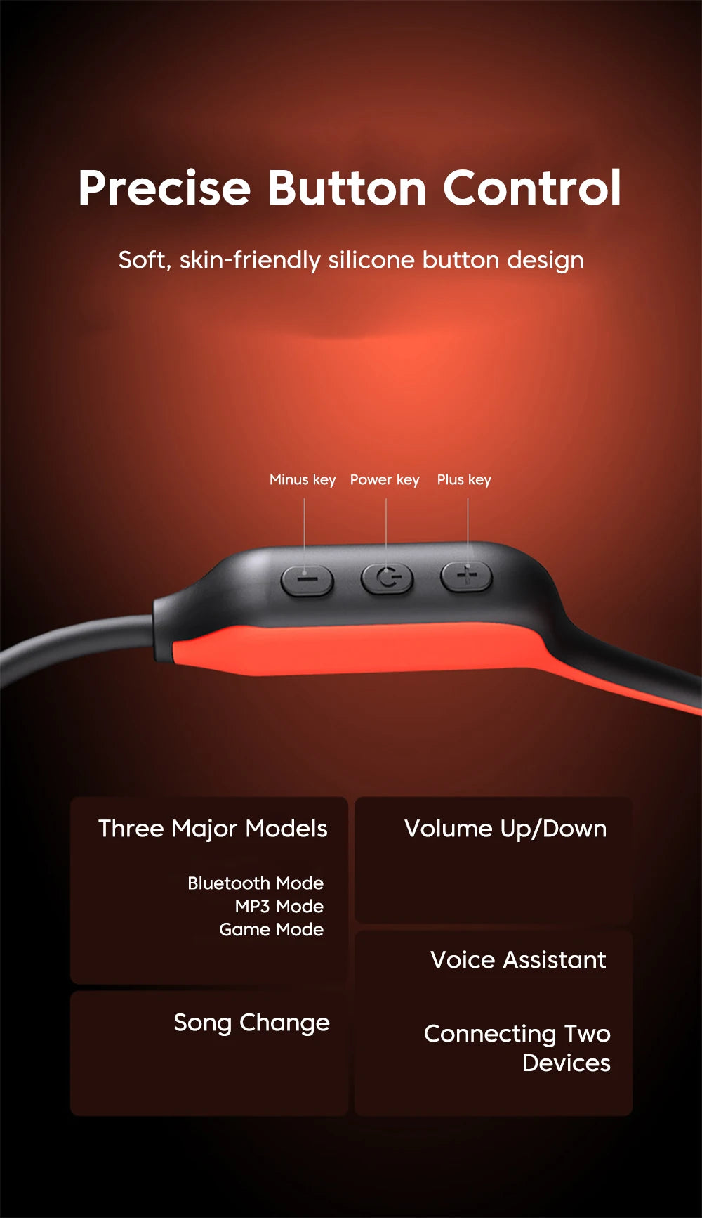 Bone Conduction Earphones Sport Wireless Headphone Bluetooth 6.0 Headset Hands-free with Mic for Running Support For TF Cards