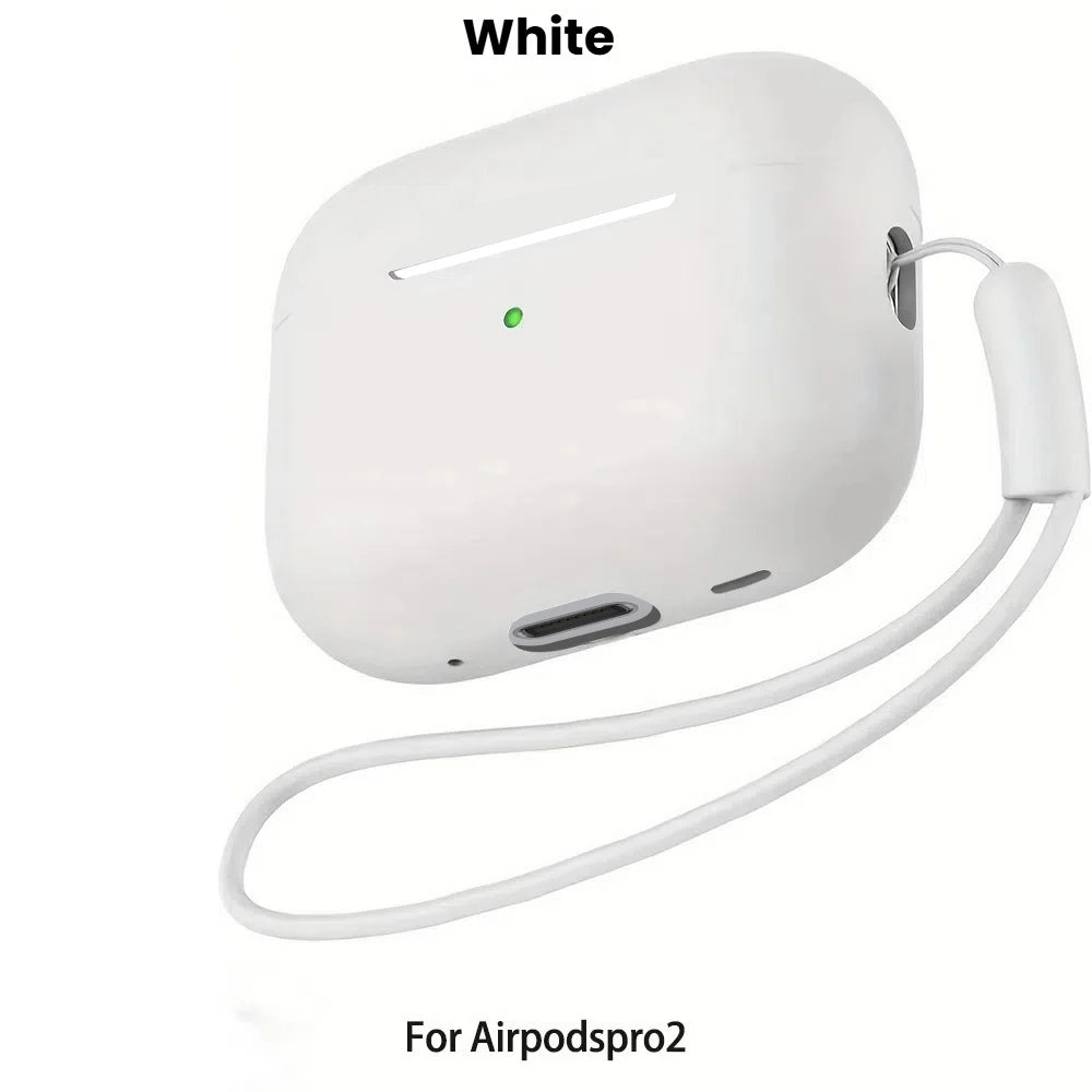 For AirPods Pro 2 Case Liquid Silicone Cover For AirPods Pro 2 2nd Pro2 2022 2023 Cases Sleeve With Cleaningr Pen Lanyard Funda