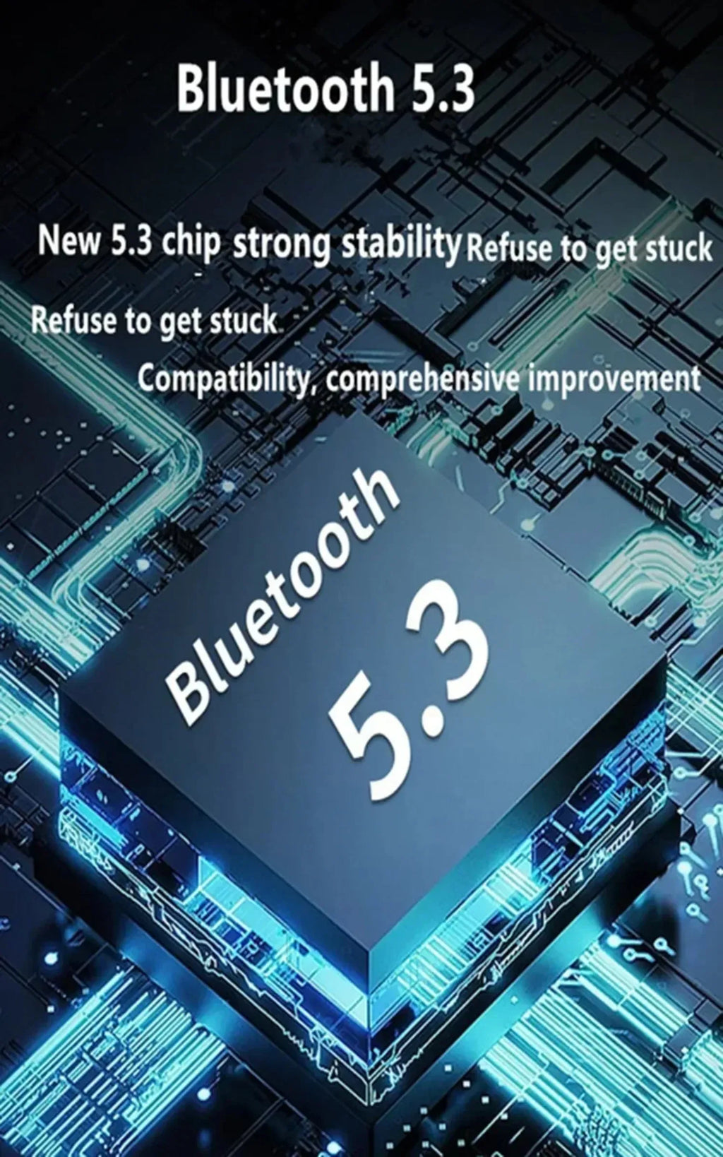 Bluetooth Headset 5.3 Bone Conduction Wireless Ear Clip Headphones IPX5 Waterproof Sport Gaming Earbuds Noise Cancelling