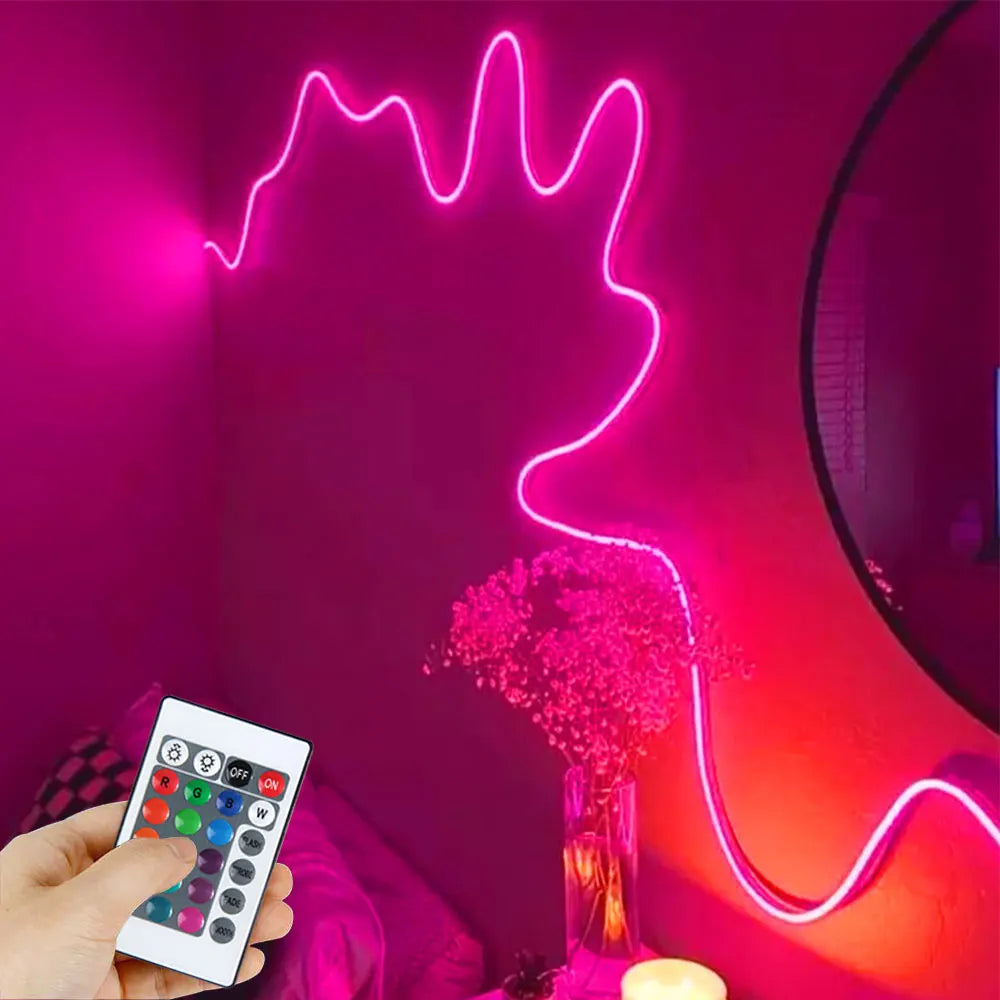RGB Neon LED Strip Lights USB 5V Strip IP65 Waterproof Control Led Flexible Diode Decoration For Home Living Room Decor Lighting