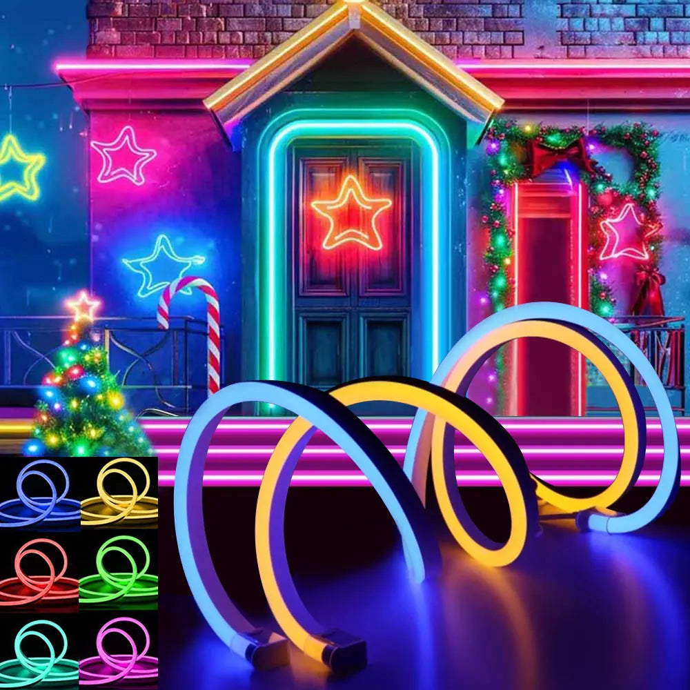 RGB Neon LED Strip Lights USB 5V Strip IP65 Waterproof Control Led Flexible Diode Decoration For Home Living Room Decor Lighting