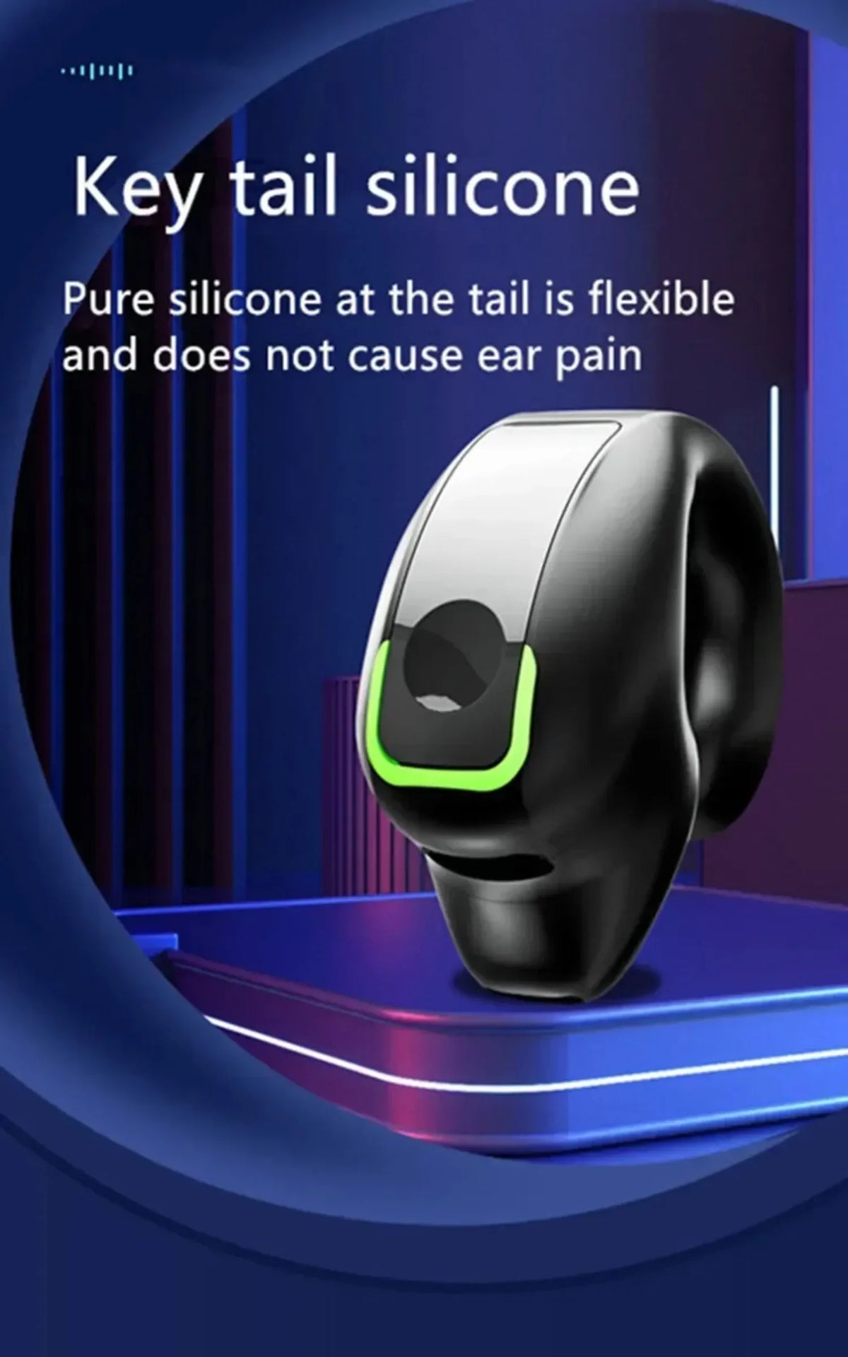 Bluetooth Headset 5.3 Bone Conduction Wireless Ear Clip Headphones IPX5 Waterproof Sport Gaming Earbuds Noise Cancelling