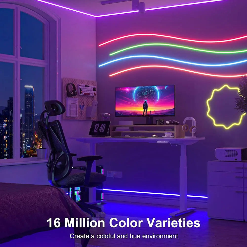RGB Neon LED Strip Lights USB 5V Strip IP65 Waterproof Control Led Flexible Diode Decoration For Home Living Room Decor Lighting
