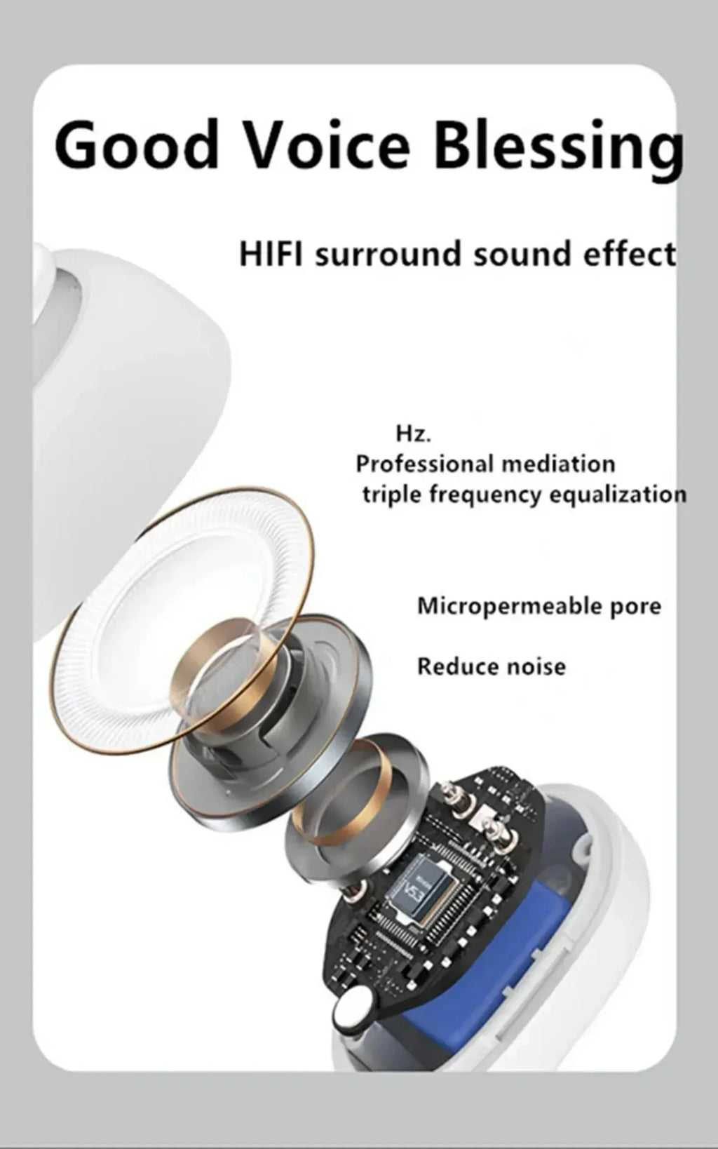 Bluetooth Headset 5.3 Bone Conduction Wireless Ear Clip Headphones IPX5 Waterproof Sport Gaming Earbuds Noise Cancelling