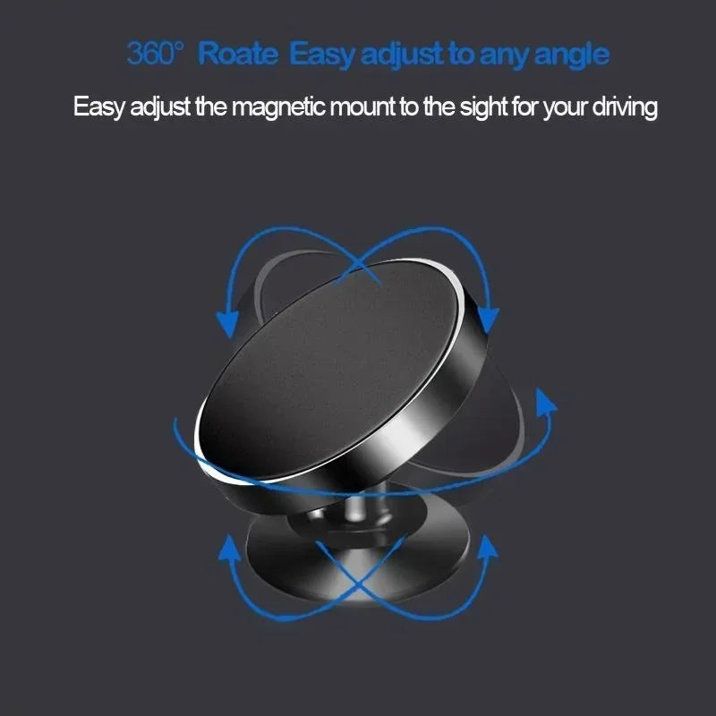 Magnetic Phone Holder for Car, Magnetic Car Mount for Cell Phone, 360° Rotation Universal Car Holder Fits All Smartphones