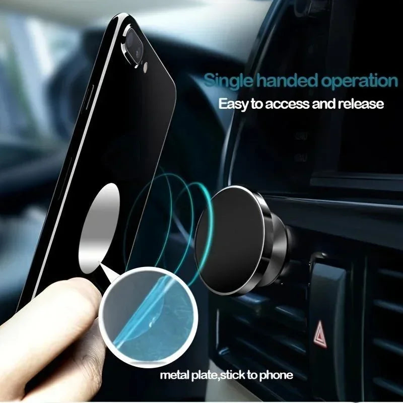 Magnetic Phone Holder for Car, Magnetic Car Mount for Cell Phone, 360° Rotation Universal Car Holder Fits All Smartphones