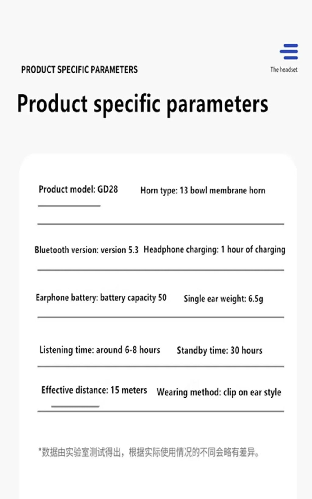 Bluetooth Headset 5.3 Bone Conduction Wireless Ear Clip Headphones IPX5 Waterproof Sport Gaming Earbuds Noise Cancelling